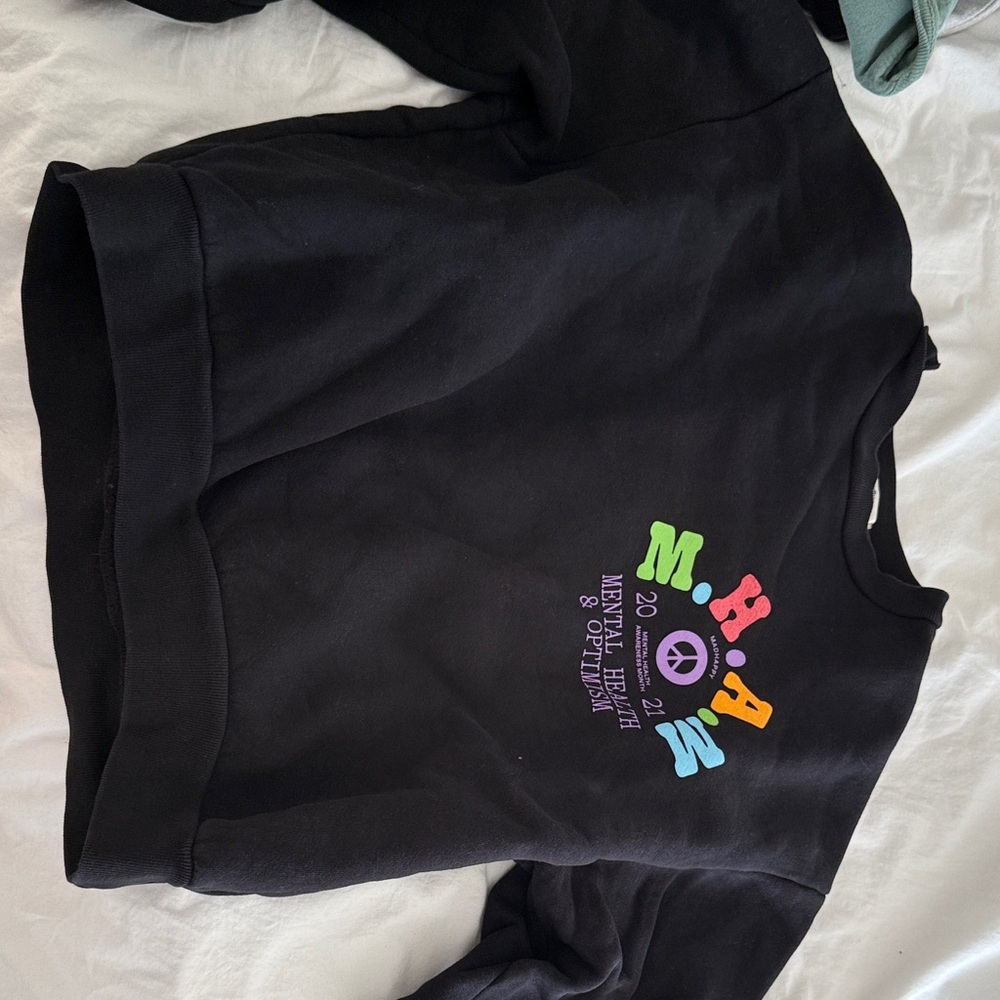 Madhappy Black Graphic Crew Neck Sweater